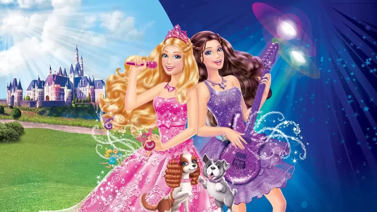 Barbie: The Princess & the Popstar Backdrop