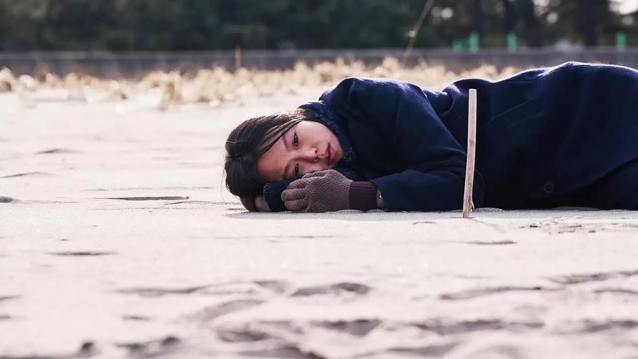 On the Beach at Night Alone Backdrop
