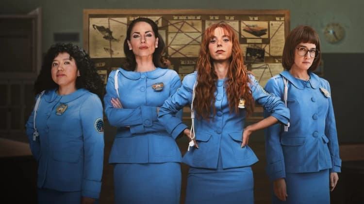 Women in Blue Poster