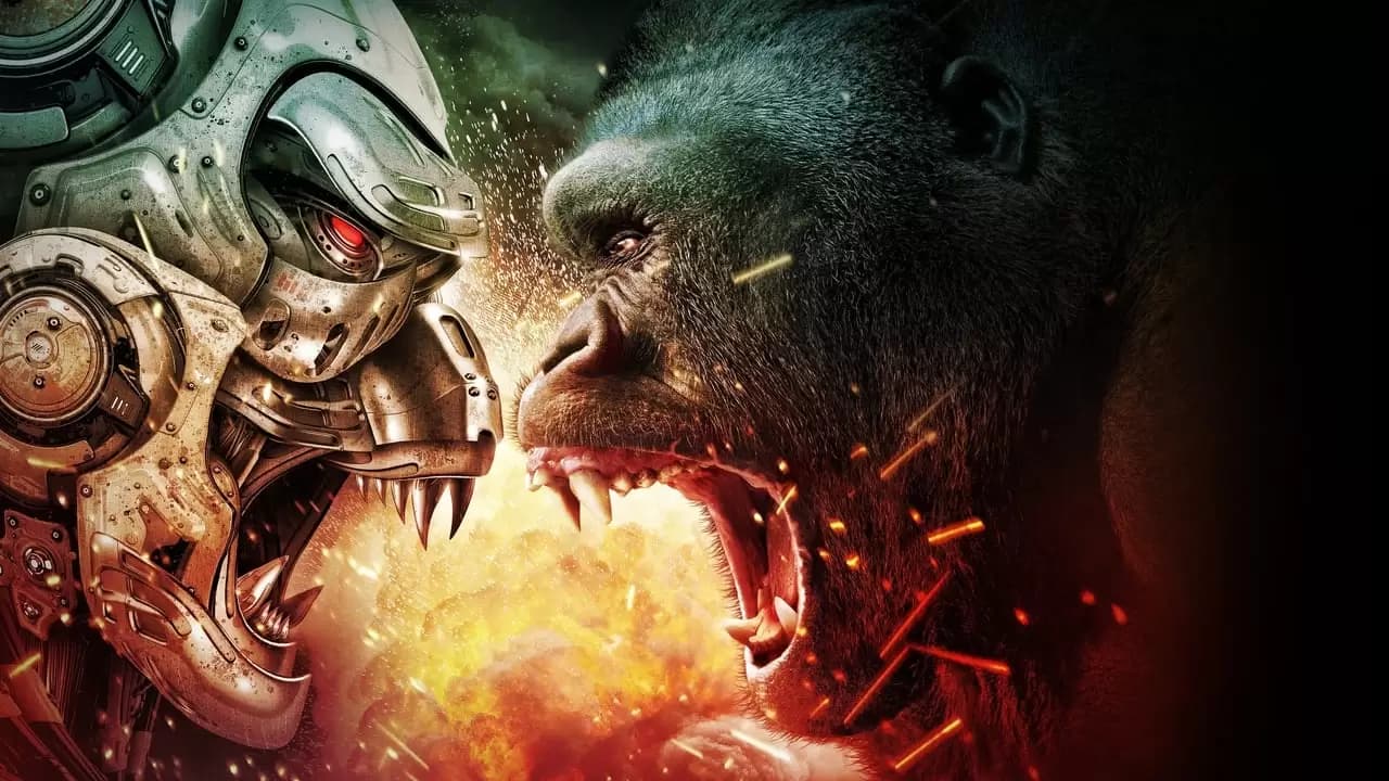 Ape vs. Mecha Ape Backdrop