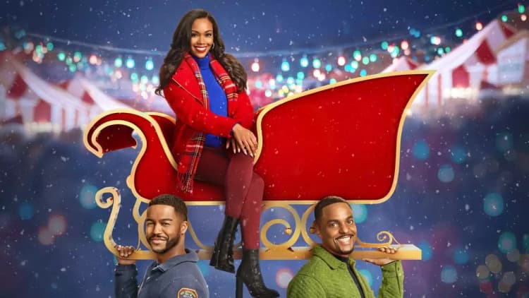 Christmas with a Kiss Poster